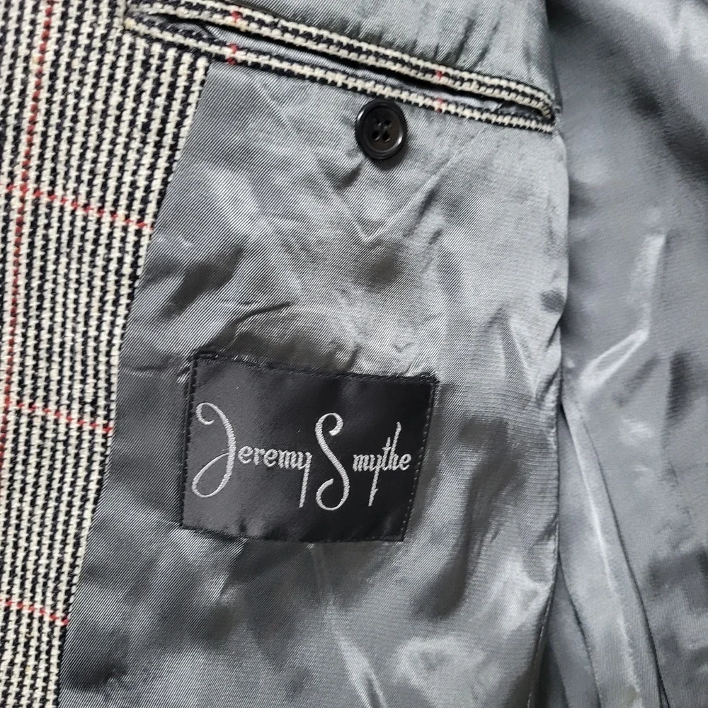 Men's Plaid Two Button Blazer Sport Coat